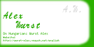 alex wurst business card